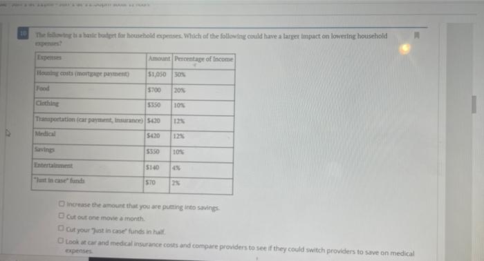 & JUS BUKLE YOKS The following is a basic budget