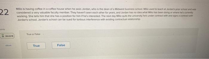 22 Mlio is having coffee in a coffee house when