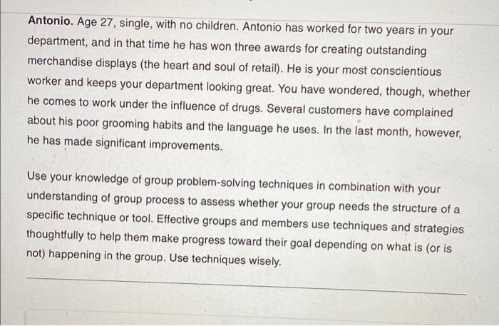 Did your group use any specific problem-solving