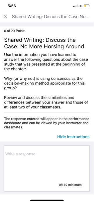 5:56 LTE x Shared Writing: Discuss the Case No...