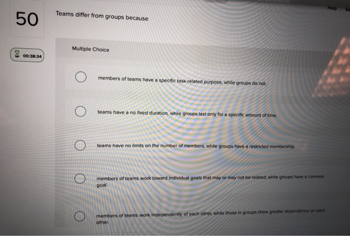 Help sa Teams differ from groups because Multiple