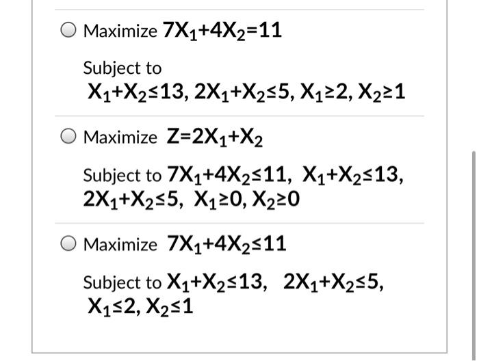 The following model is a valid linear programming