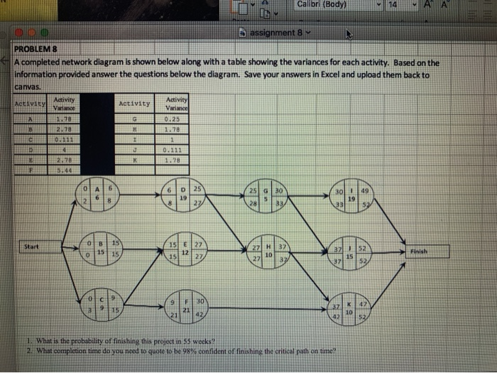 Calibri (Body) 14 COM assignment 8 PROBLEM 8 A