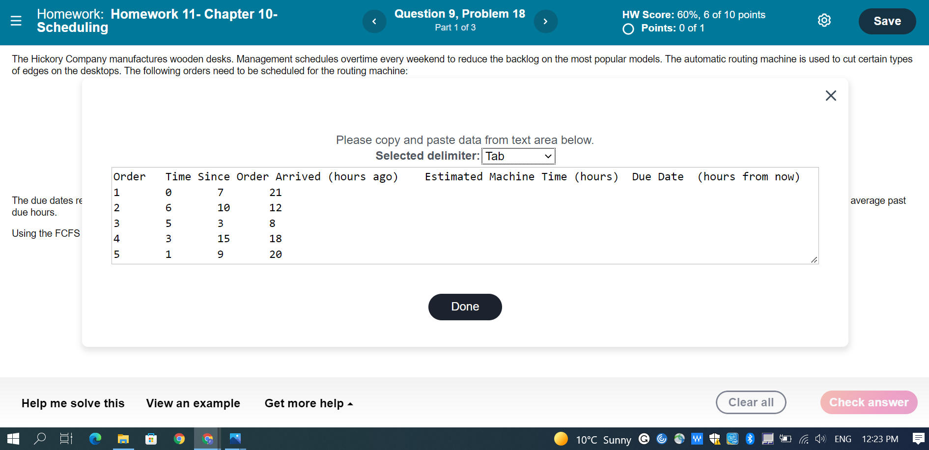Homework: Homework 11- Chapter 10- Scheduling