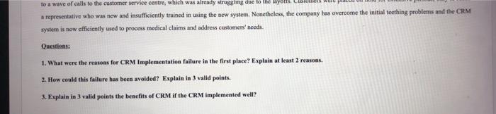 Implementation sa CRM system into a health