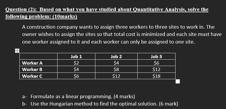 Question (2): Based on what you have studied