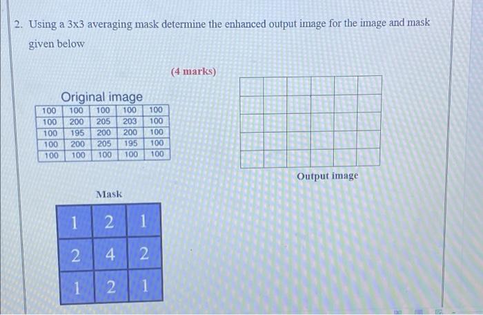 advanced digital Image processing 2. Using a 3x3
