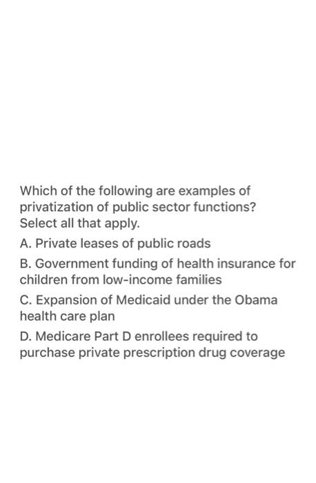 Which of the following are examples of