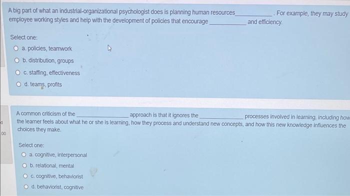 A big part of what an industrial-organizational