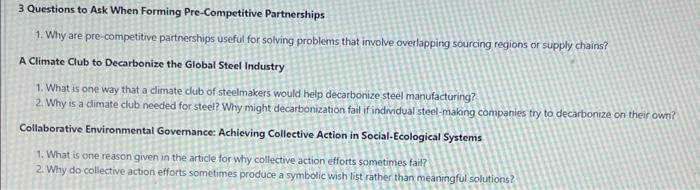 3 Questions to Ask When Forming Pre-Competitive