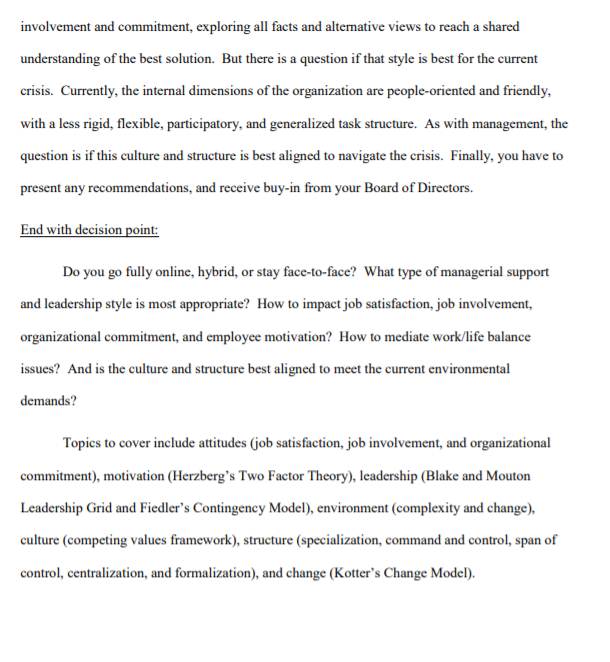 Address the following questions, using specific