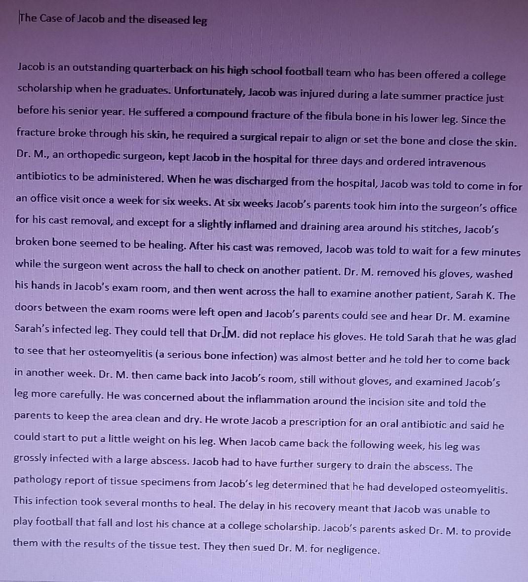 what are some ethical issues with Jacob and the