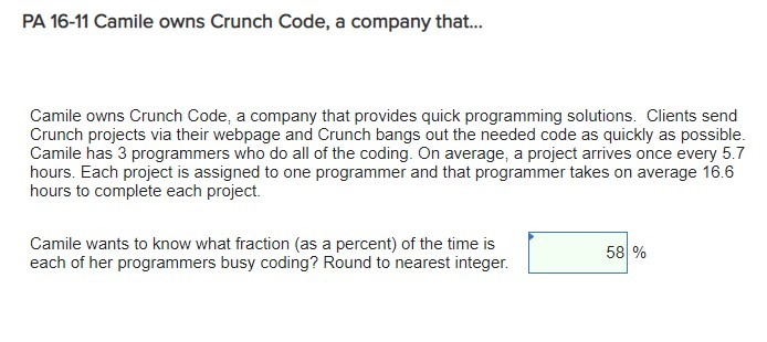 PA 16-11 Camile owns Crunch Code, a company