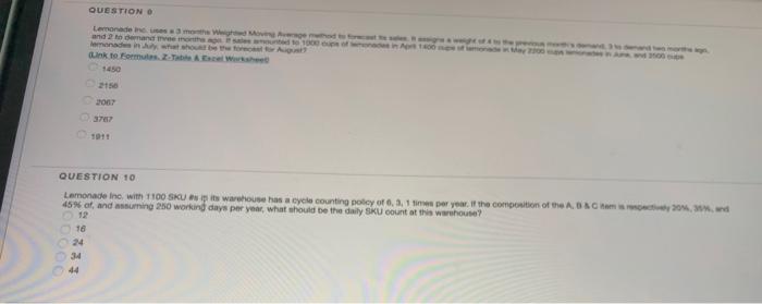 lemonade inc uses a 3 month weighted moving