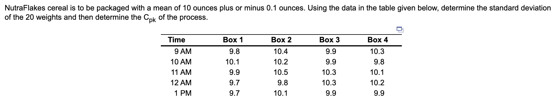 Standard deviation? NutraFlakes cereal is to be