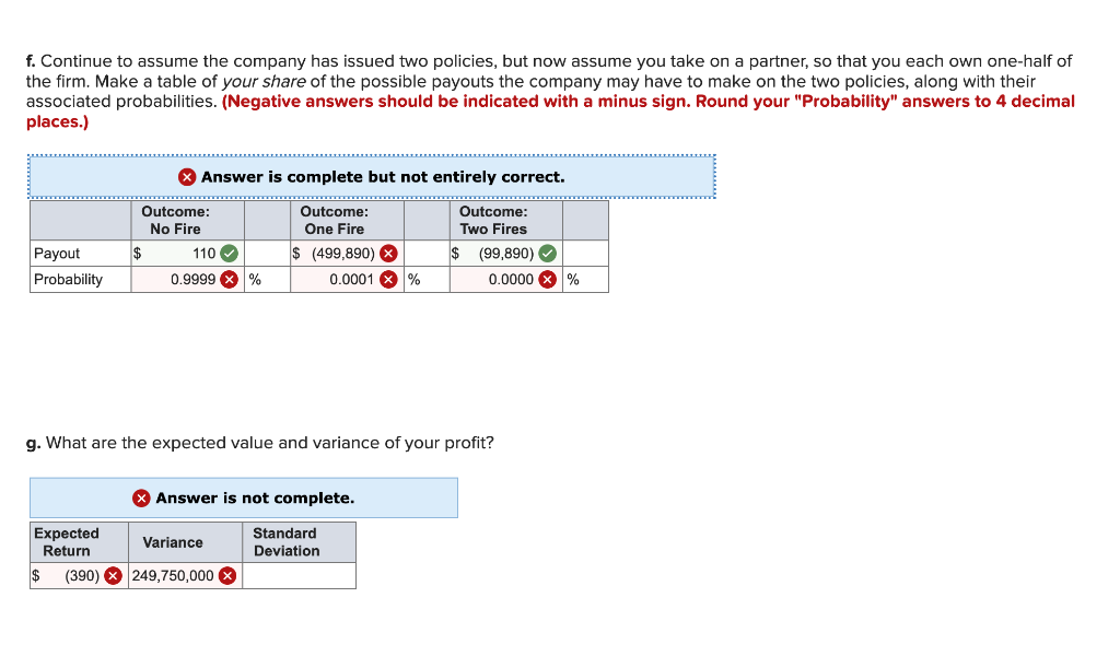 Can I please get the right answers for C, D, F &