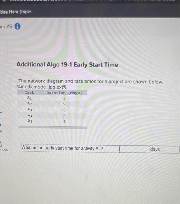 ides Here (topic... rk #6 i k 0 nces Additional