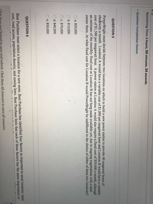 Remaining Time: 2 hours, 56 minutes, 34 seconds.