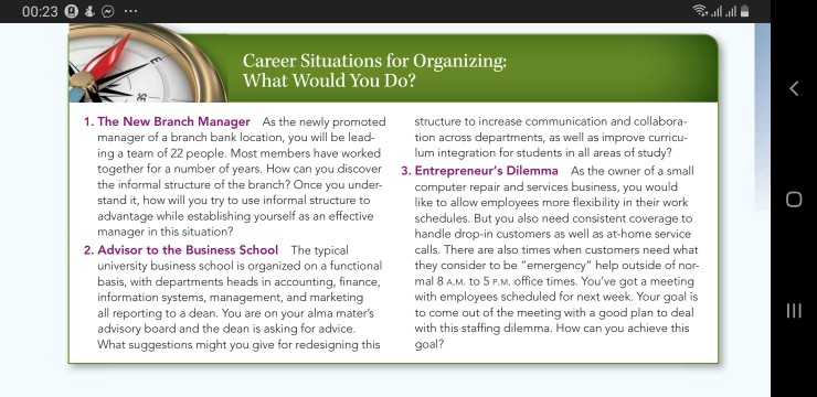 00:23 Career Situations for Organizing: What