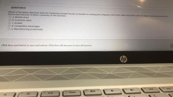 QUESTIONS Which of the below objectives does the