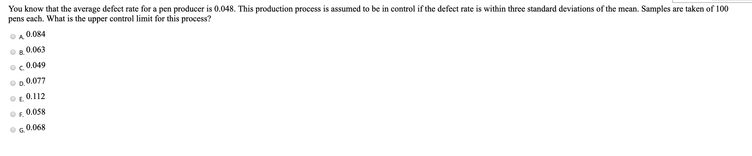 You know that the average defect rate for a pen