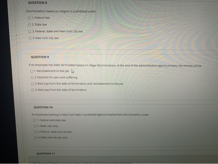 QUESTIONS Discrimination based on religion is