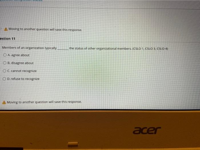 Moving to another question will save this