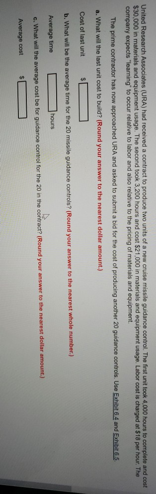 United Research Associates (URA) had received a