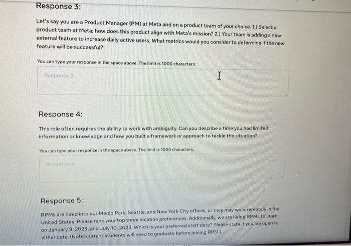 Let's say you are a Product Manager (PM) at Meta