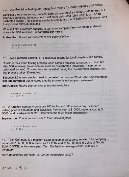 36. lowa Precision Testing (IPT) does fluid