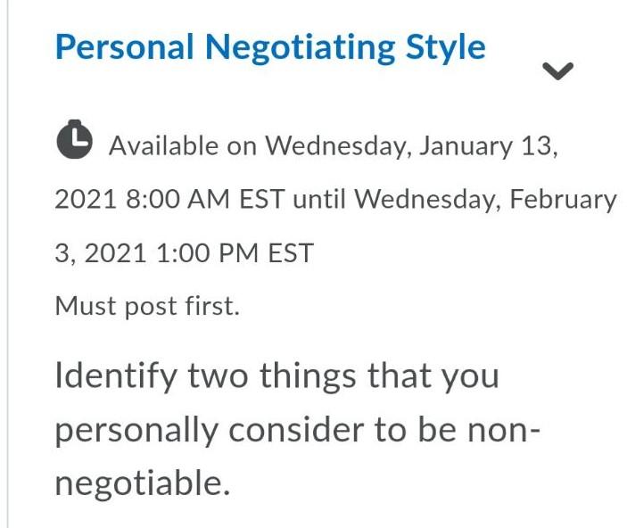 Personal Negotiating Style Available on