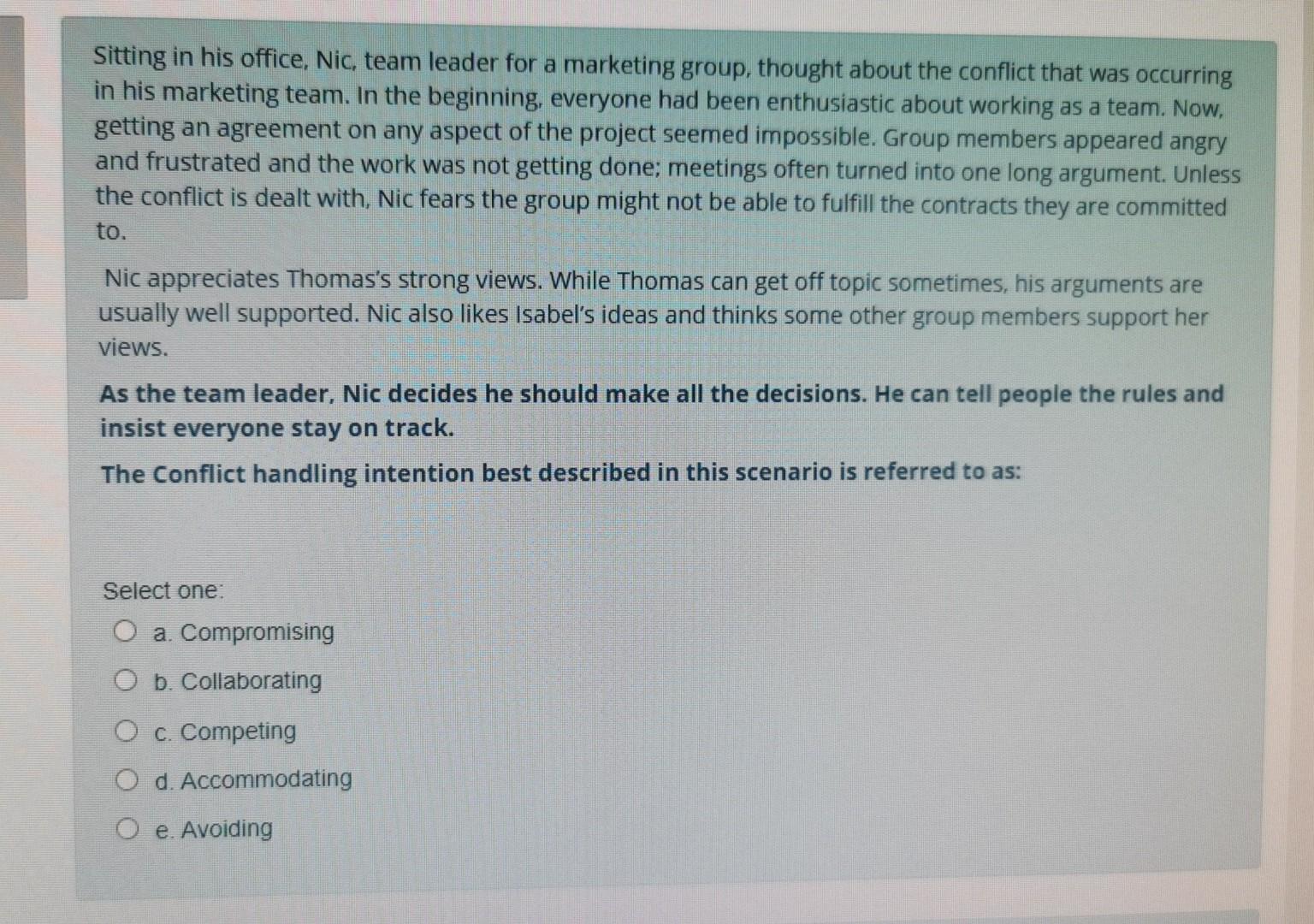 Sitting in his office, Nic, team leader for a