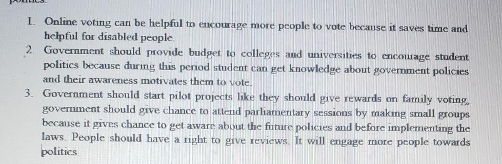 please explain these 3 points and it should be