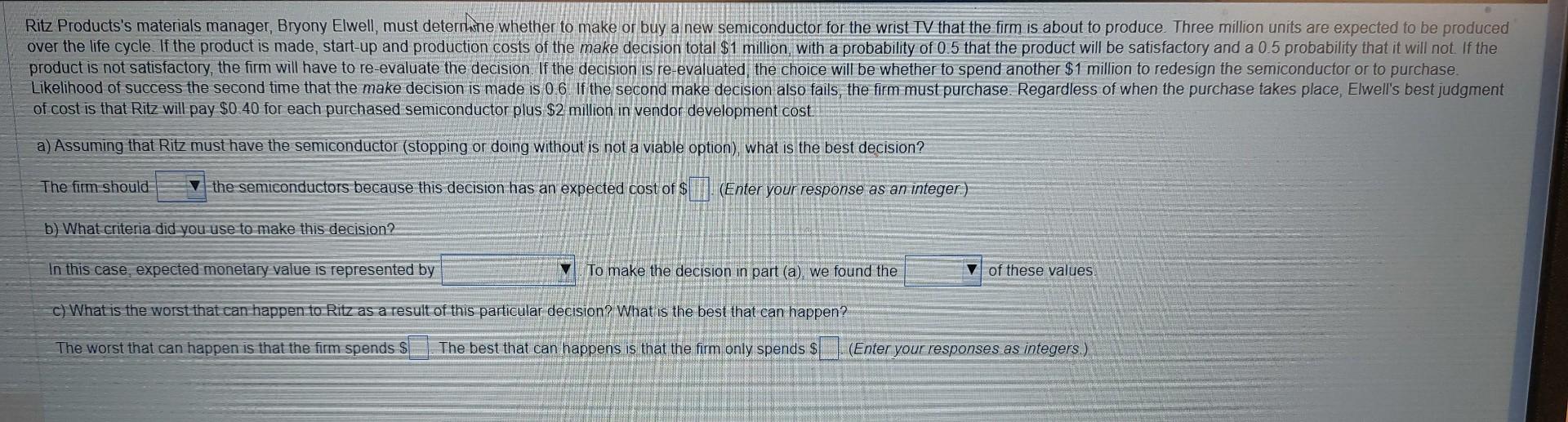 of cost is that Ritz will pay $0.40 for each