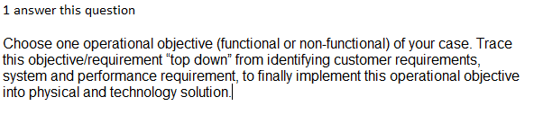 system engineering question The figure below