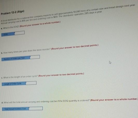 Problem 12-2 (Algo) A local cite or for a
