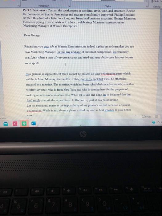 Styles ting Paragraph Part 3: Revision Correct