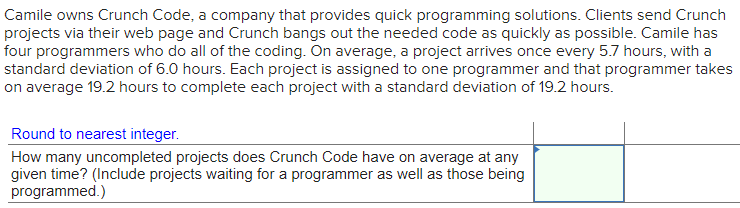 Camile owns Crunch Code, a company that provides