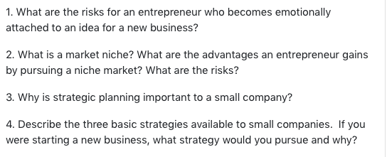 1. What are the risks for an entrepreneur who