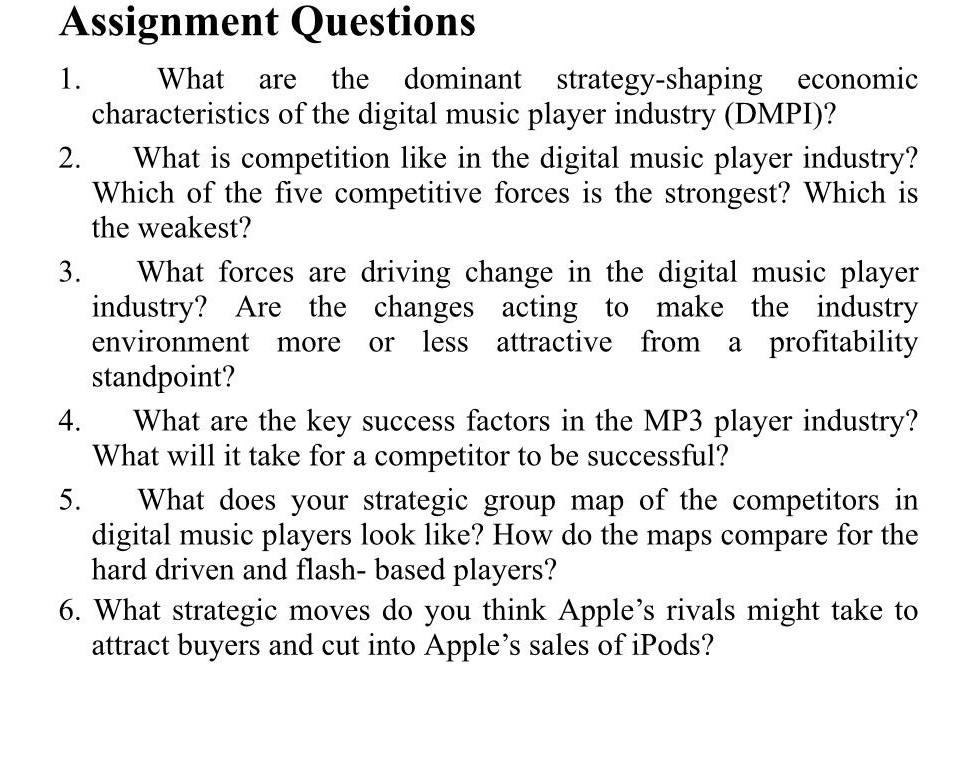 Competition in the MP3 Player Industry Overview