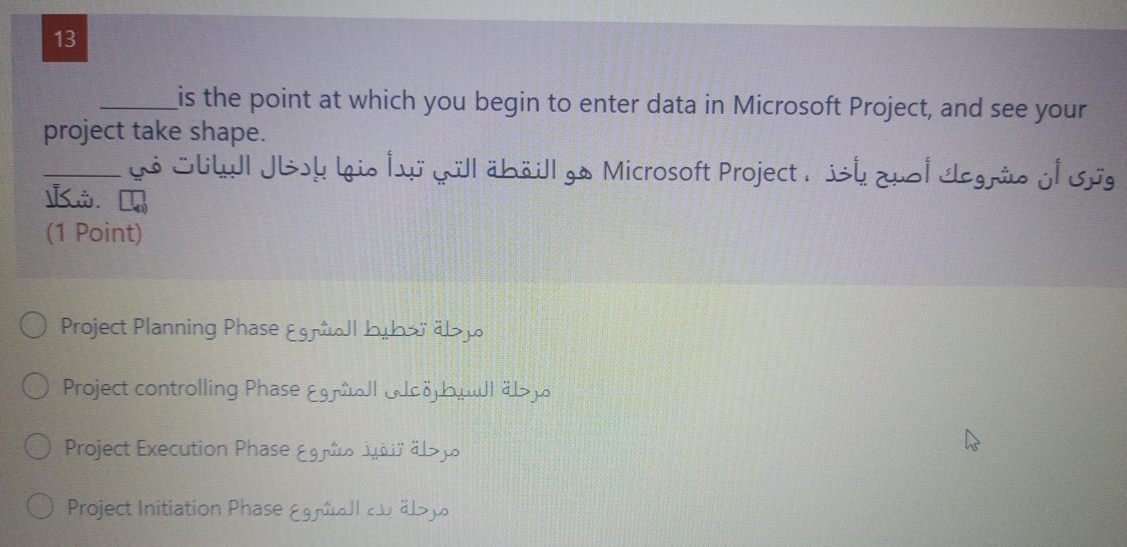 13 is the point at which you begin to enter data