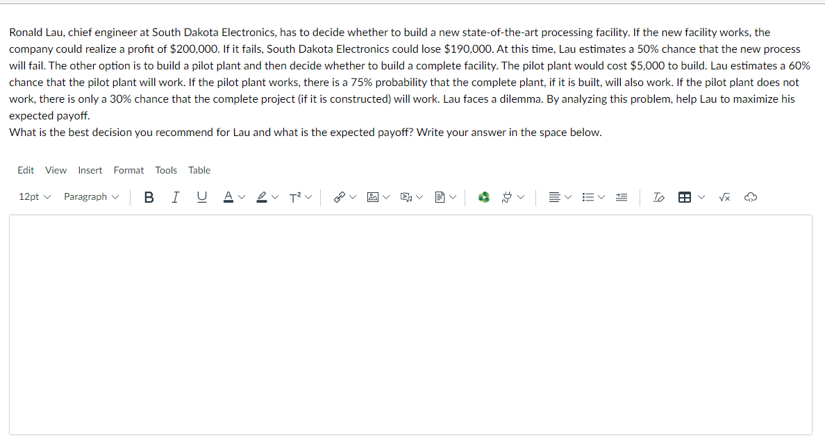 Ronald Lau, chief engineer at South Dakota