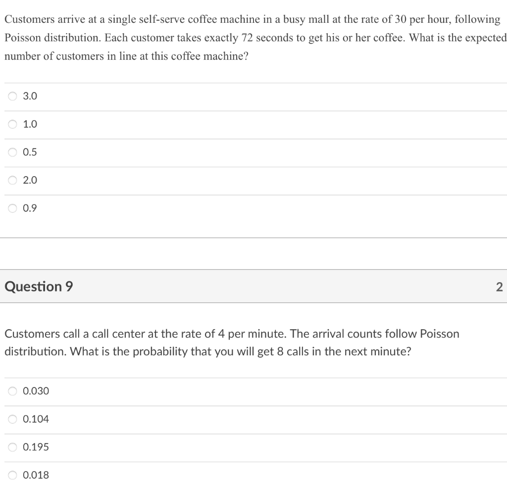 Customers arrive at a single self-serve coffee