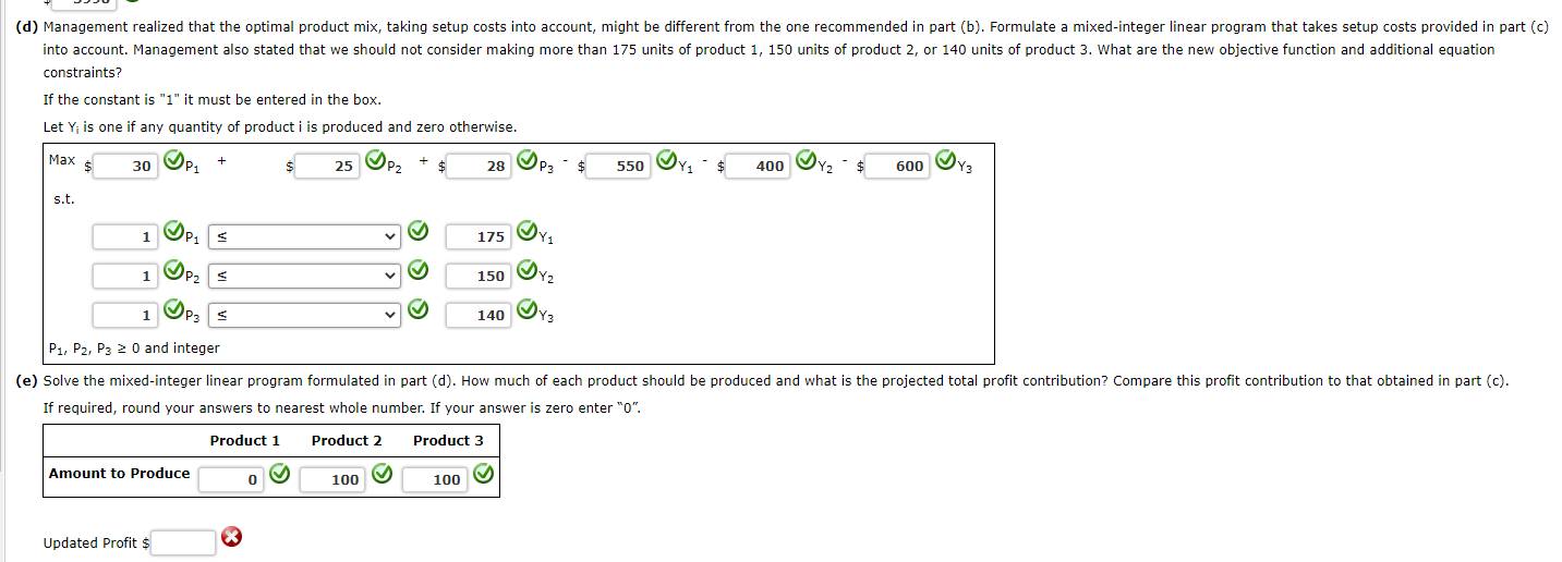 Please show setup in excel and solver. Thank you!