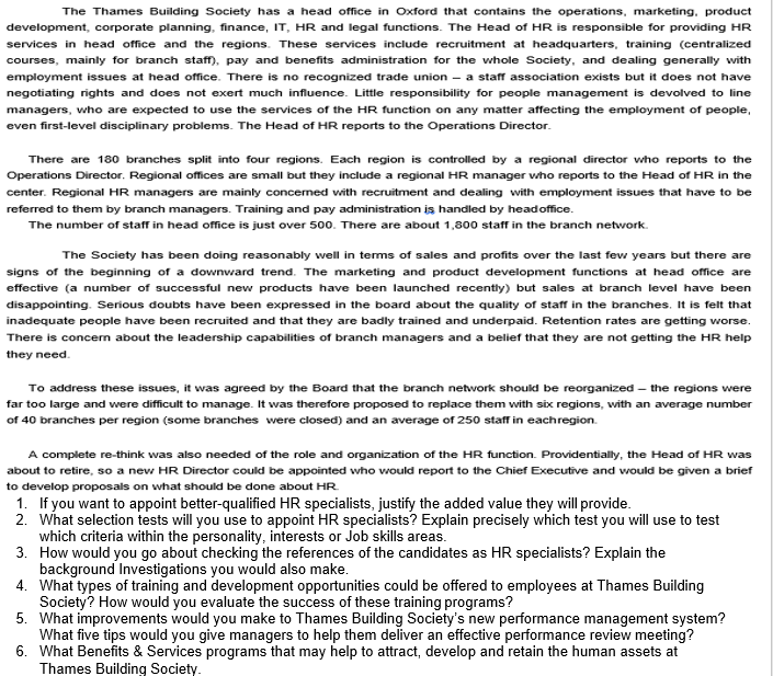 The Thames Building Society has a head office in