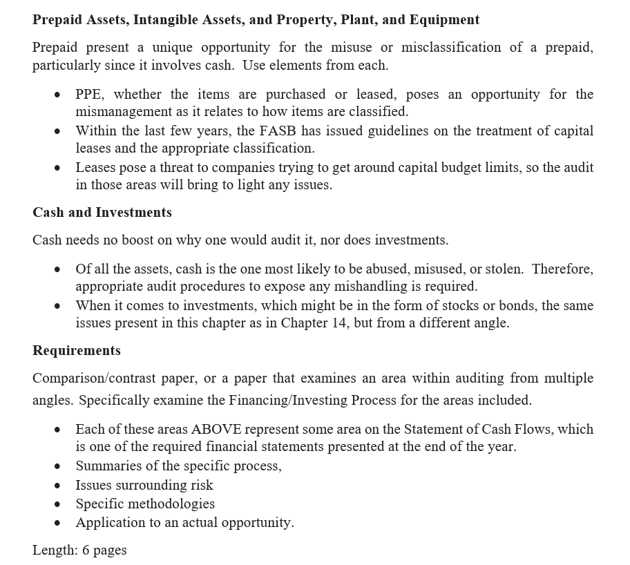 Prepaid Assets, Intangible Assets, and Property,
