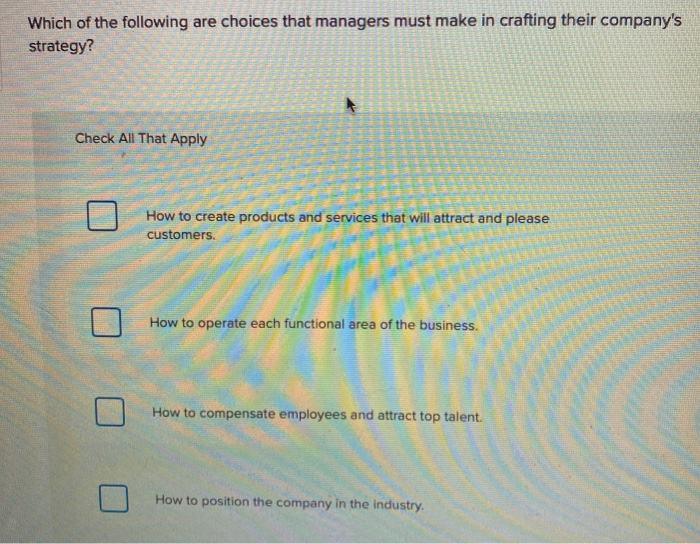Check all of the common shortcomings in company