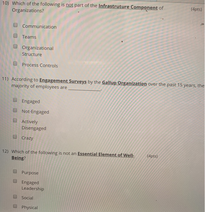 10) Which of the following is not part of the