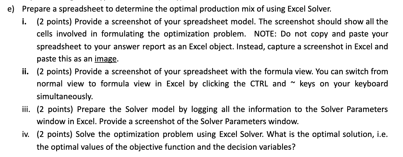 OPTIMAL PRODUCT MIX AUToys produces Widgets and