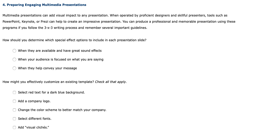 4. Preparing Engaging Multimedia Presentations